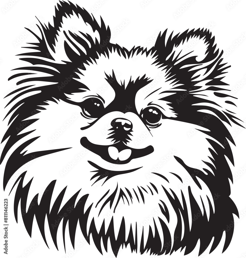 pomeranian spitz head vector pomeranian spitz head vector