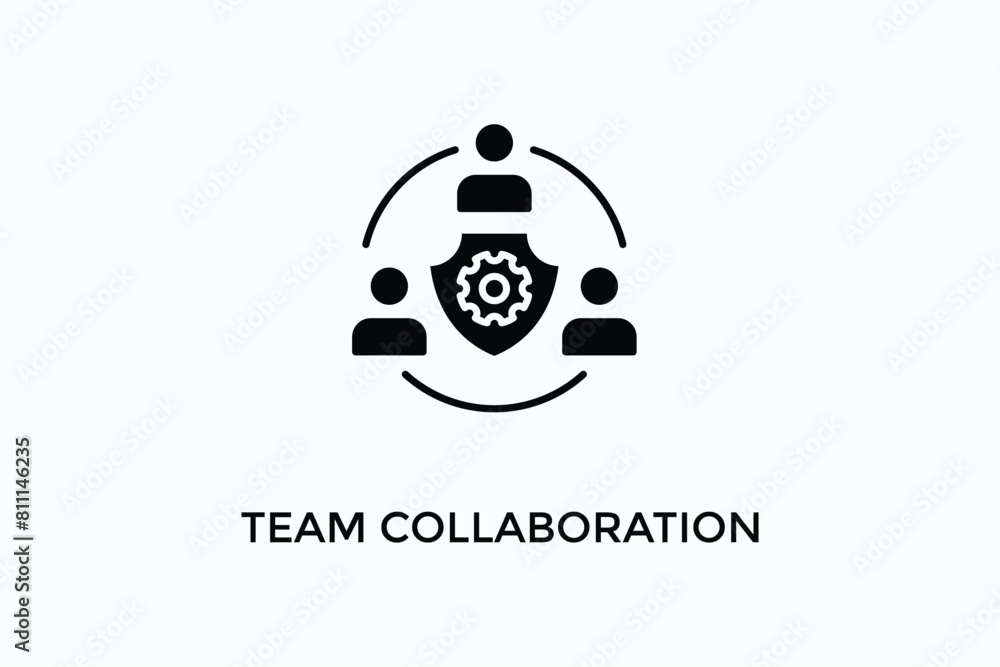 Obraz premium Team Collaboration Vector Icon Or Logo Illustration
