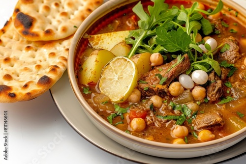 Vibrant Persian Abgoosht Stew with Tender Lamb, Chickpeas, and Aromatic Spices photo