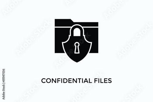 Confidential Files Vector Icon Or Logo Illustration