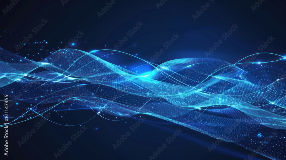 wave technology digital network abstract background, blue light digital effect concept wave technology digital network abstract background, blue light digital effect concept