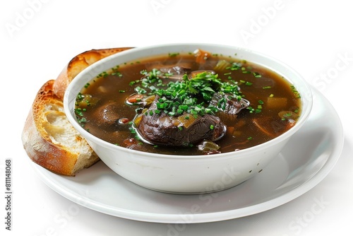 Wallpaper Mural Flavorful Beefy Broth with Fresh Herbs and Olive Oil Drizzle Torontodigital.ca