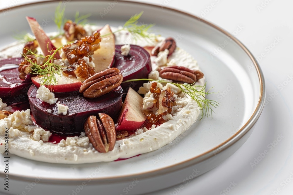 Delicious Winter Salad with Beets, Fennel, Apples, Stilton, and Candied Pecans Delicious Winter Salad with Beets, Fennel, Apples, Stilton, and Candied Pecans