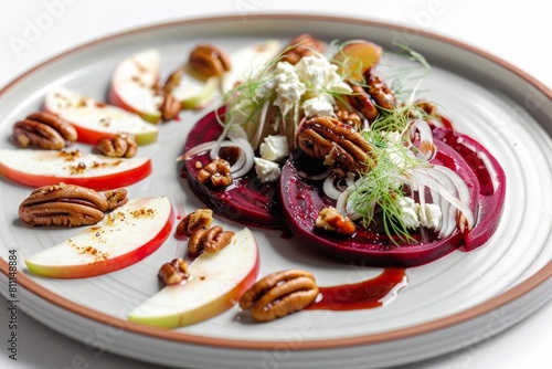 Yummy and Colorful Winter Salad with Beets, Fennel, Apples, and Stilton