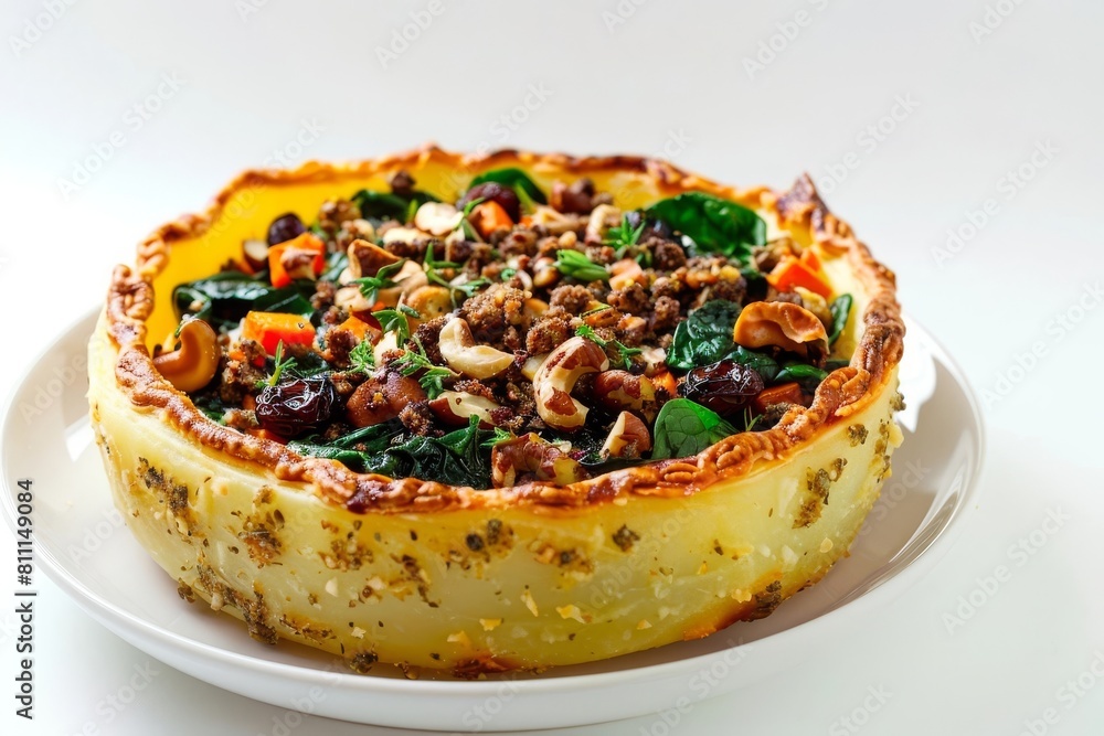 Satisfying Vegetable Pie with Spinach and Raisins Satisfying Vegetable Pie with Spinach and Raisins