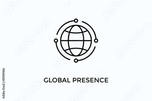 Global Presence Vector Icon Or Logo Illustration