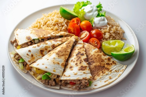Flavorful Quesadilla Bar with Seasoned Ground Beef and Zesty Bell Peppers