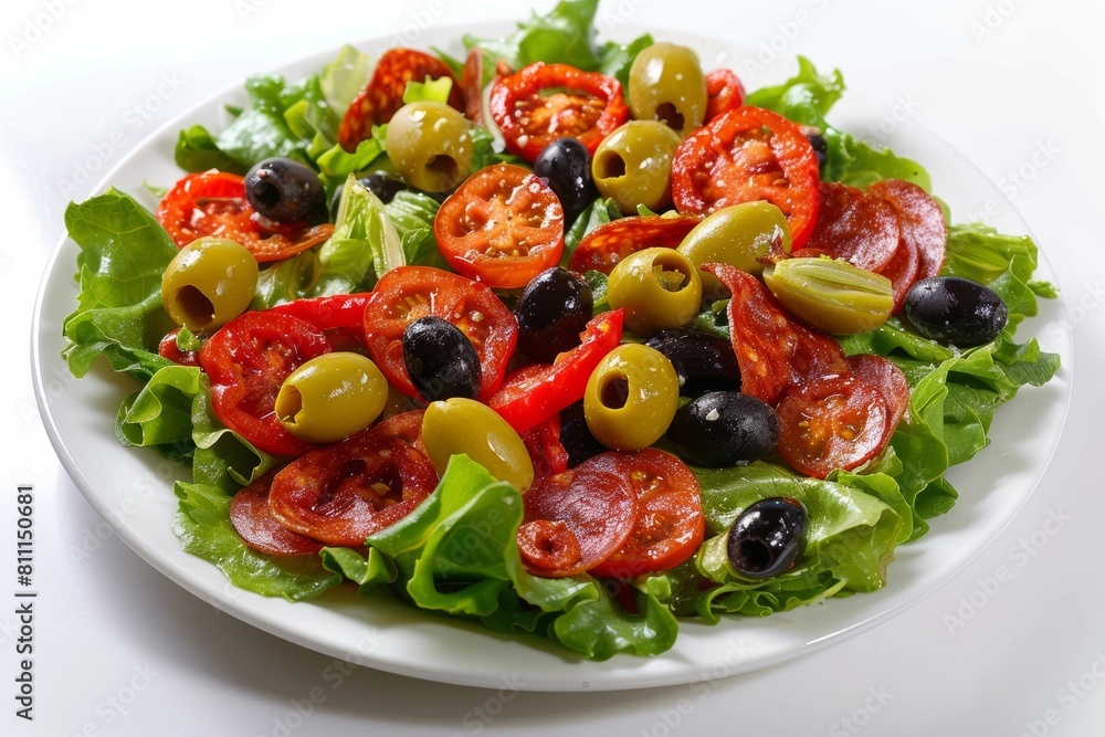 Tantalizing Italian Salad with Roasted Red Pepper and Sliced Pepperoni Tantalizing Italian Salad with Roasted Red Pepper and Sliced Pepperoni