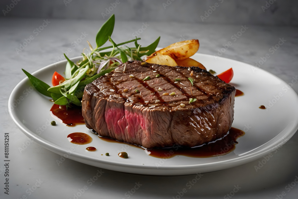 A close up of a delicious beef steak A close up of a delicious beef steak