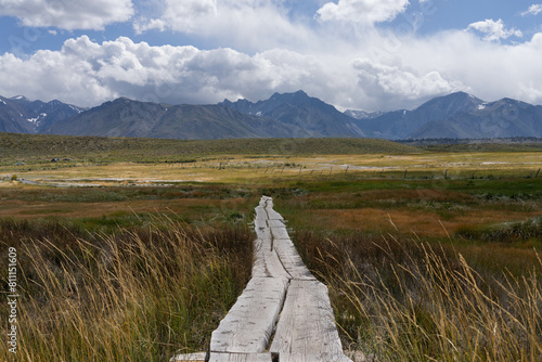 Hot springs pathway in Owens Valley Eastern Sierras photo