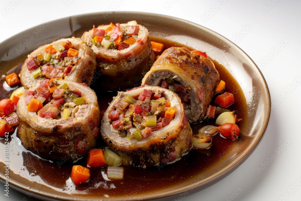 Delicious Rouladen with Diced Tomatoes Delicious Rouladen with Diced Tomatoes
