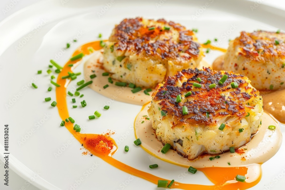 Sumptuous Crab Cakes with Golden Hue and Sabayon Sauce