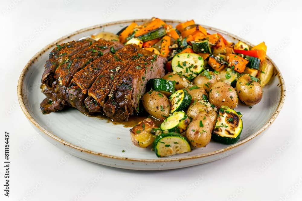 Delightful 8 Spiced Pot Roast with Roasted Vegetables and Crispy Garlic Potatoes