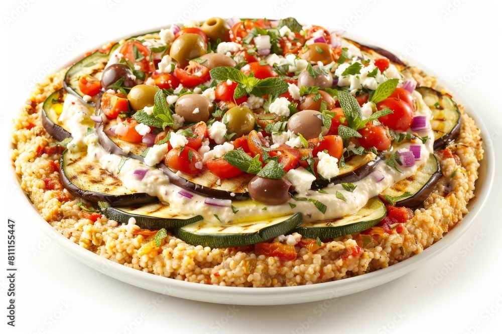 Greek Meze Platter with 7-Layer Dip and Pita Bread Greek Meze Platter with 7-Layer Dip and Pita Bread