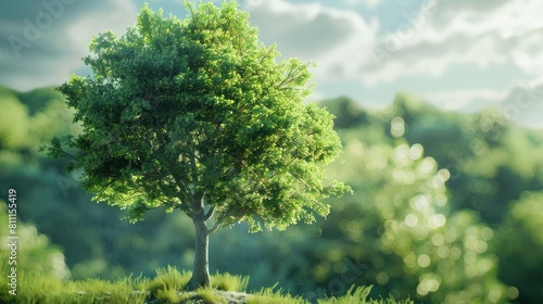 Incorporate the Green Tree Green ecology concept into your design for an environmentally friendly touch