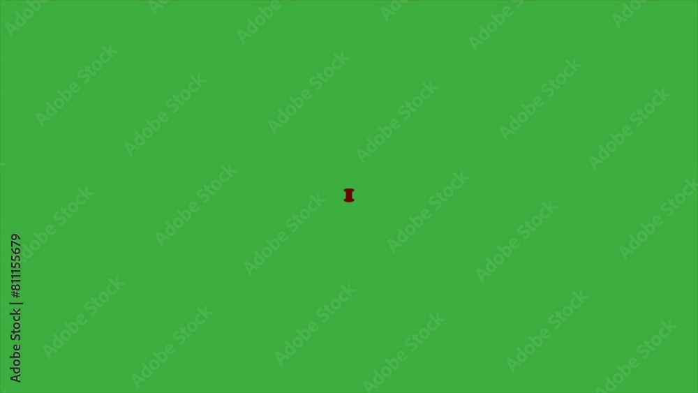 Animation video sign thumbtack on green screen background Animation video sign thumbtack on green screen background