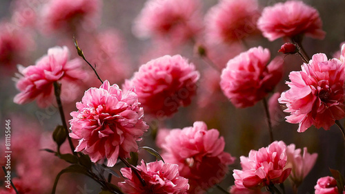 Beautiful pink flowers 16:9 with copyspace