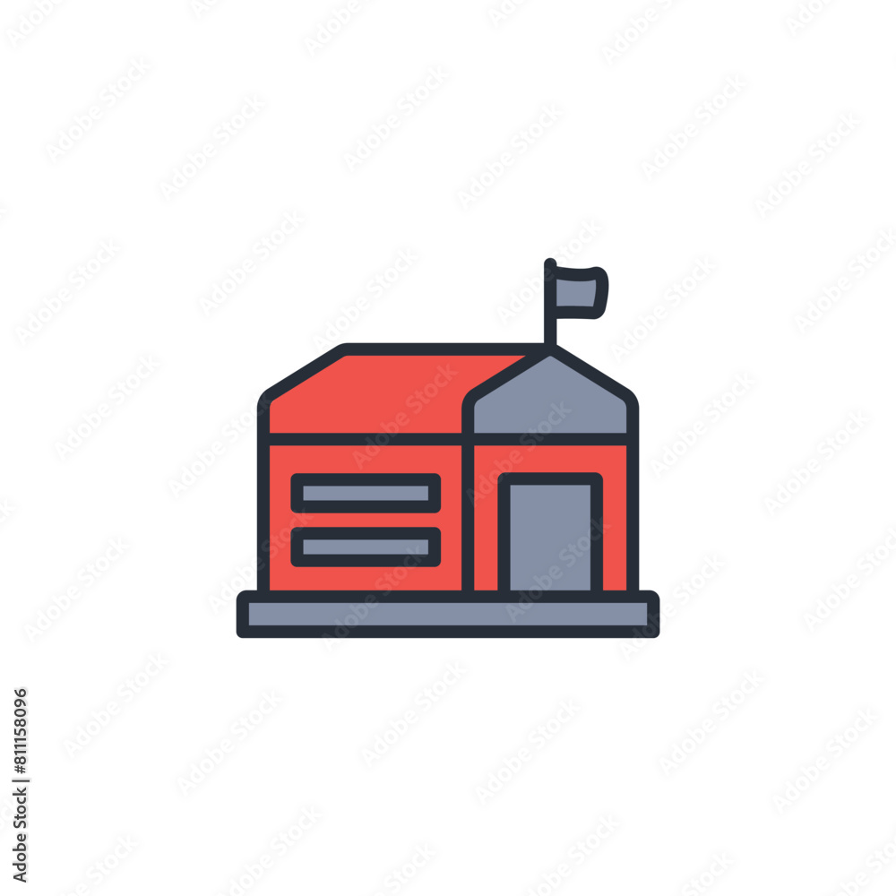 High School icon. vector.Editable stroke.linear style sign for use web design,logo.Symbol illustration. High School icon. vector.Editable stroke.linear style sign for use web design,logo.Symbol illustration.