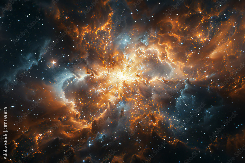 Obraz premium Colorful space galaxy cloud nebula
