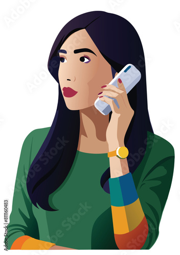 woman talking on cell phone