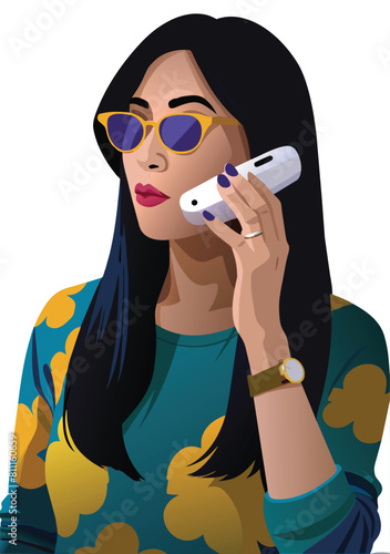 woman talking on cell phone