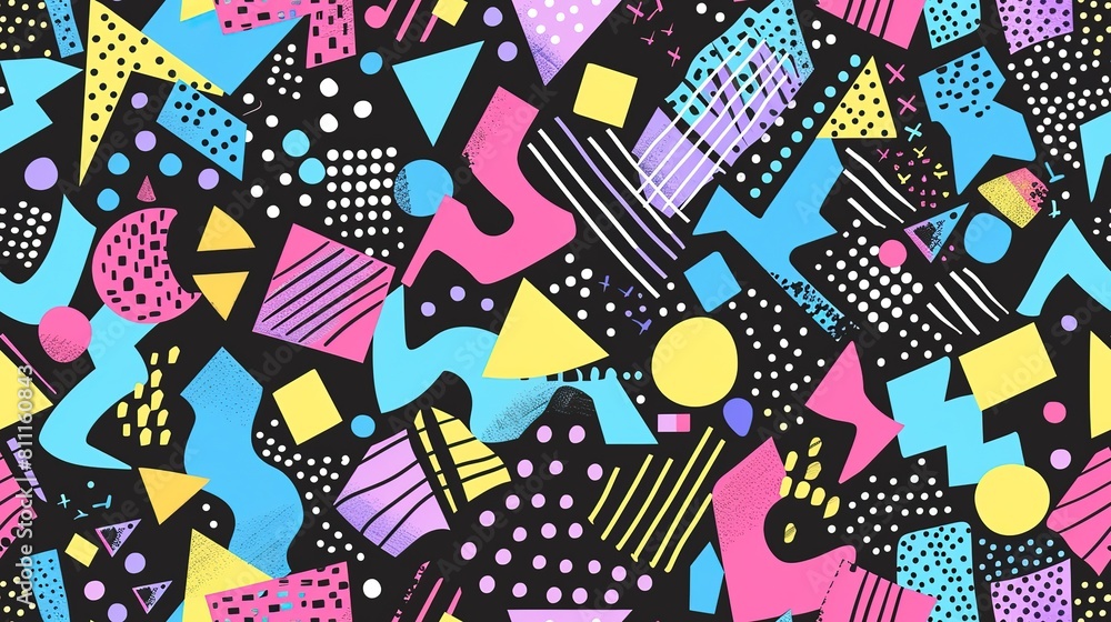 cute baby punk style seamless pattern, Generative Ai cute baby punk style seamless pattern, Generative Ai