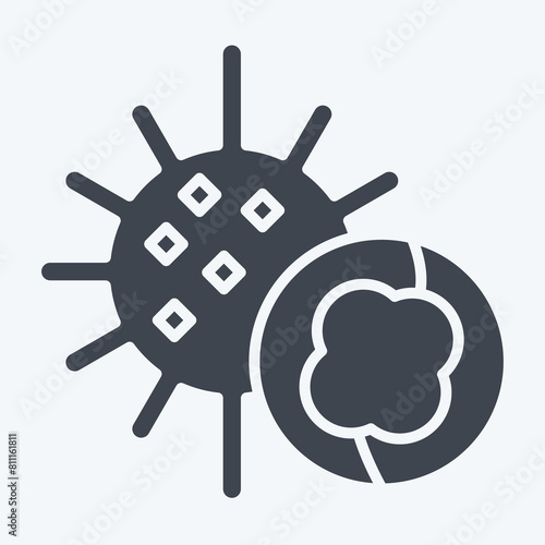 Icon Sea Urchins. related to Seafood symbol. glyph style. simple design illustration