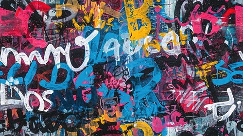 graffiti style seamless background doodle punk pop art design, idea for artful background backdrop 