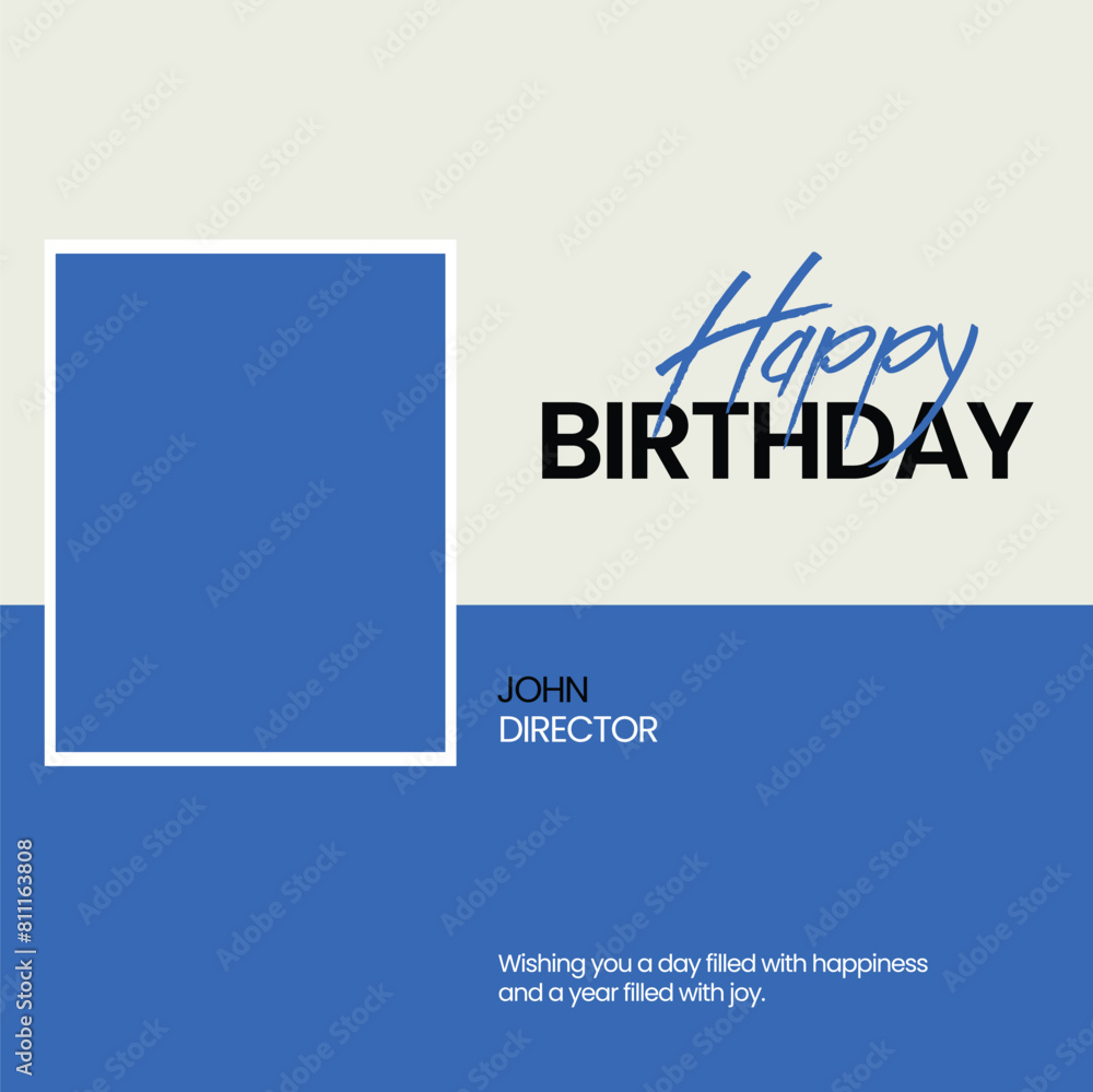 Fototapeta premium happy birthday template for cooperate 