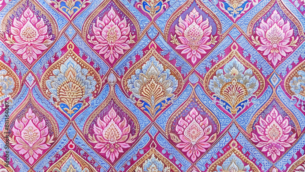 Beautiful unique Thai fabric patterns.