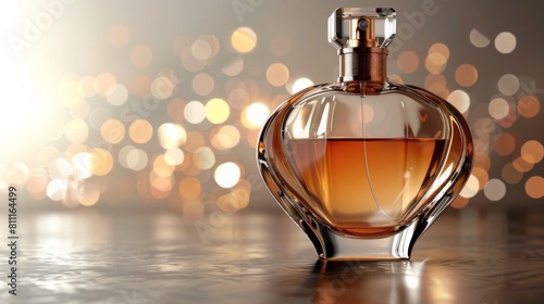 3D realistic image of perfume, clean lighting, isolated on background