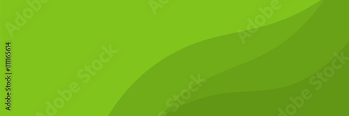 Modern green banner background. Graphic design banner pattern background template with dynamic wave shapes.