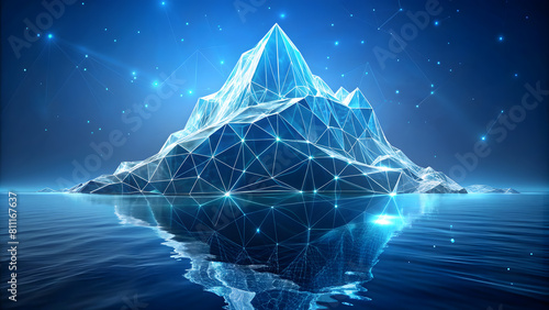 Navigating Challenges: Digital Iceberg in the Data Ocean. Perfect for: Leadership seminars, data management workshops, innovation conferences, Technology magazines, data visualization platforms.