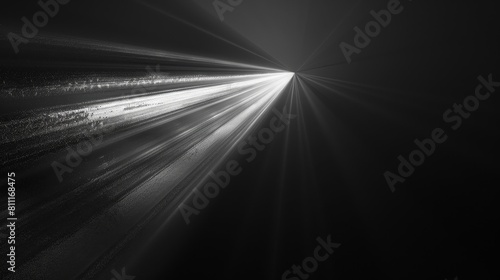  A pure black background with a beam of light shining
