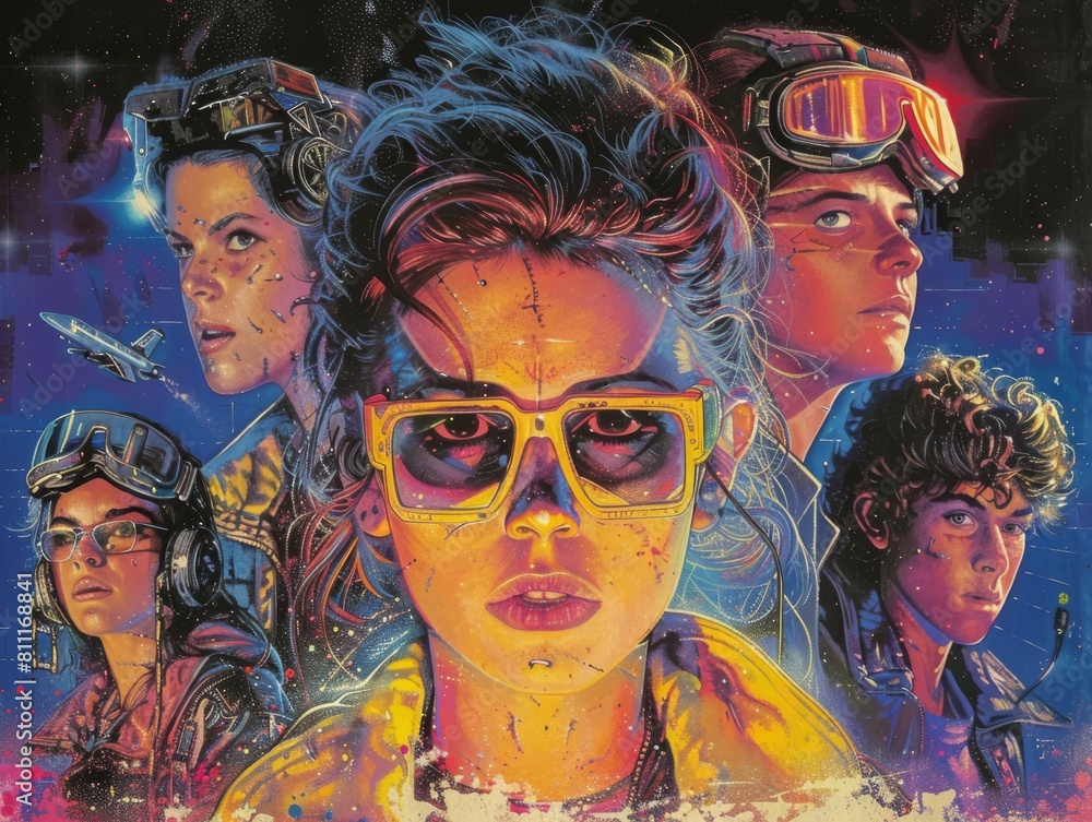 Eyecatching and vibrant poster showcasing stylized characters for an ...