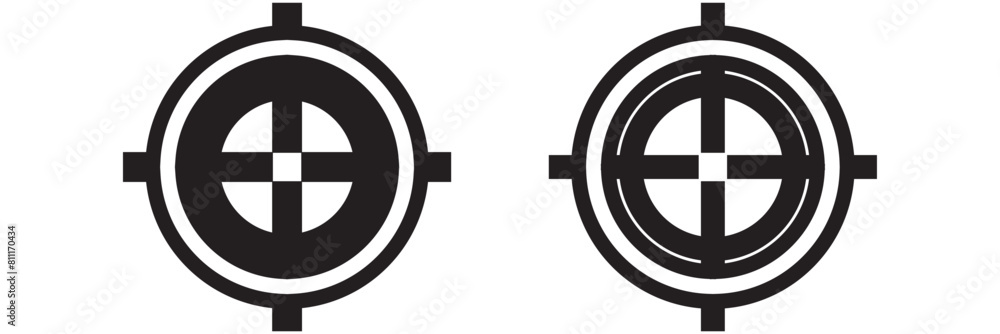 Target icon set. Icons for business goals and missions. Ambition and opportunity symbols, sales focus icons. Target icon set. Icons for business goals and missions. Ambition and opportunity symbols, sales focus icons.