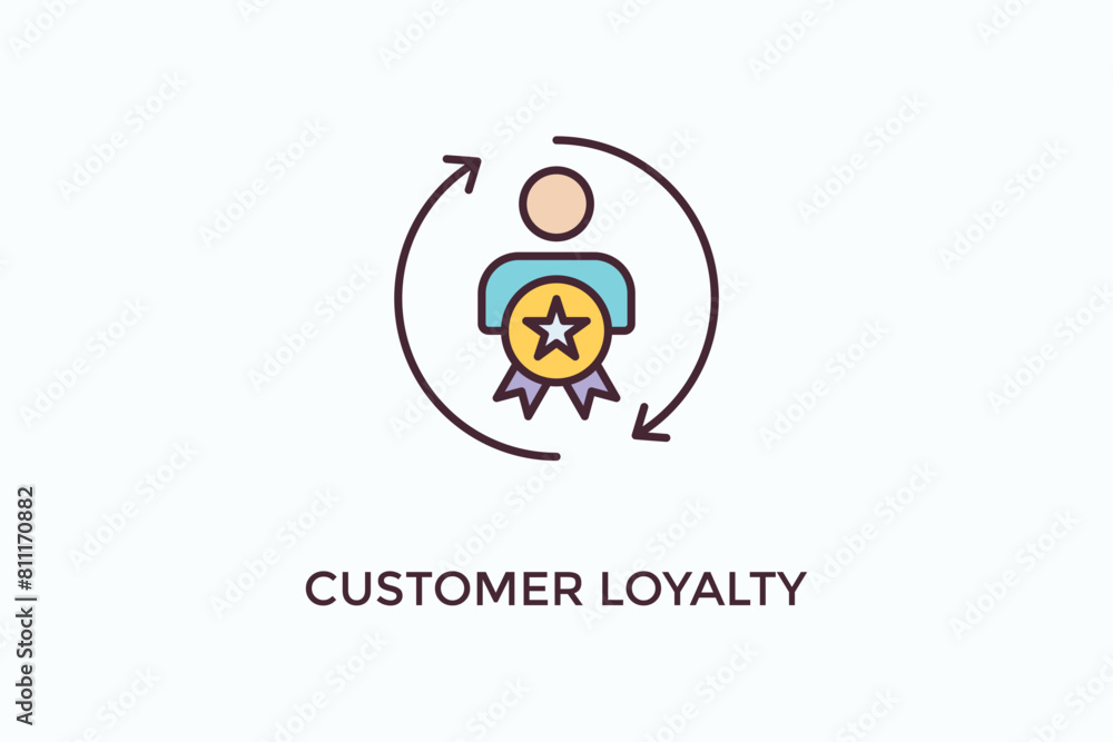 Customer Loyalty Vector Icon Or Logo Illustration Customer Loyalty Vector Icon Or Logo Illustration