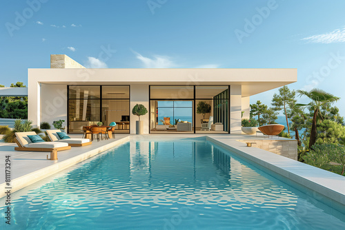 Luxurious Coastal Retreat with Infinity Pool and Seamless Indoor-Outdoor Living   © ANOUAR