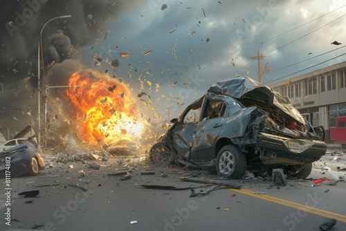 Pandemonium Parkway: Multiple Vehicle Collision Chaos