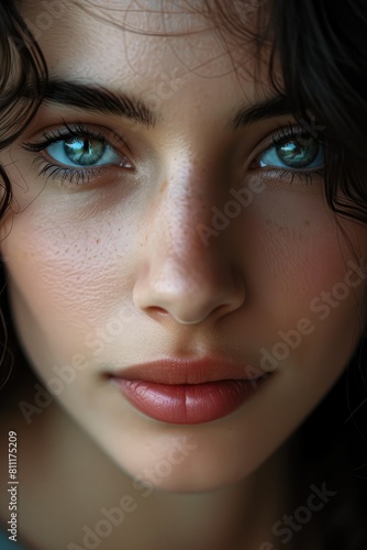 Fascinating Stare: Close-Up Portrait of Beautiful Eyes © Luba