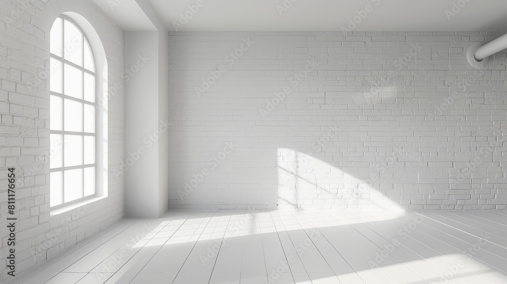 3D White Interior Background 3D White Interior Background