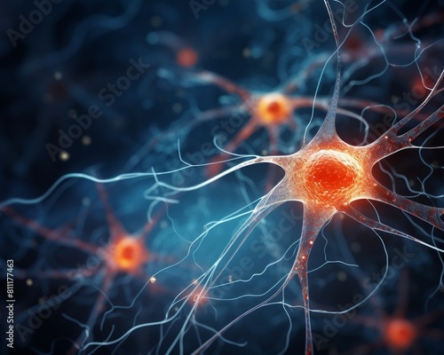 a group of neurons, which are the basic functional units of the nervous system photo