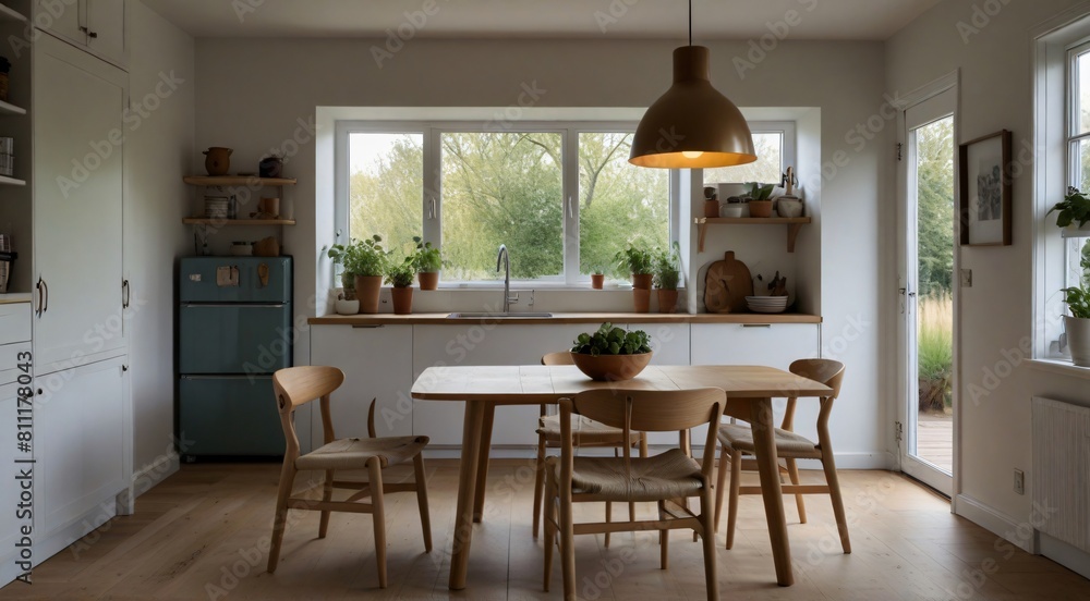 kitchen with a table and chairs