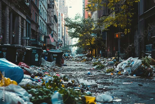 Trash Cityscape: New York's Street Cleanliness Crisis