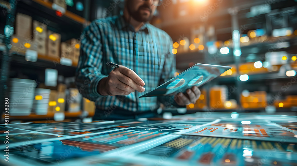 Consumer Goods Analyst Tracking Seasonal Buying Patterns for Retail Business Optimization: A Photo Realistic Concept Consumer Goods Analyst Tracking Seasonal Buying Patterns for Retail Business Optimization: A Photo Realistic Concept