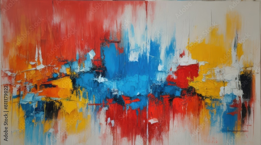 Obraz premium abstract expressionist painting with white background