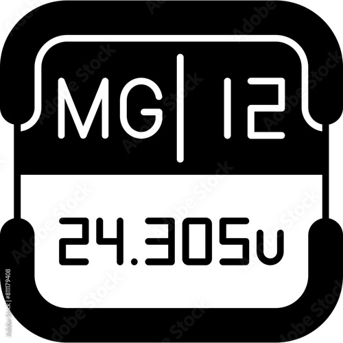 Magnesium Periodic Table Element Icon