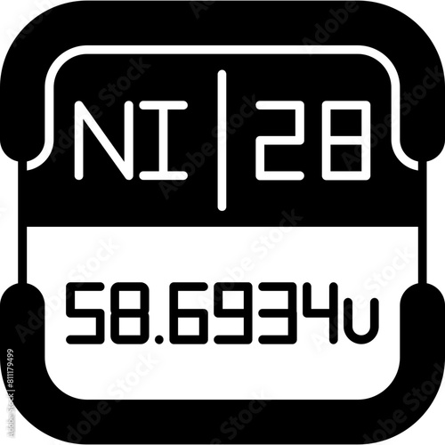 Nickel Periodic Table Element Icon