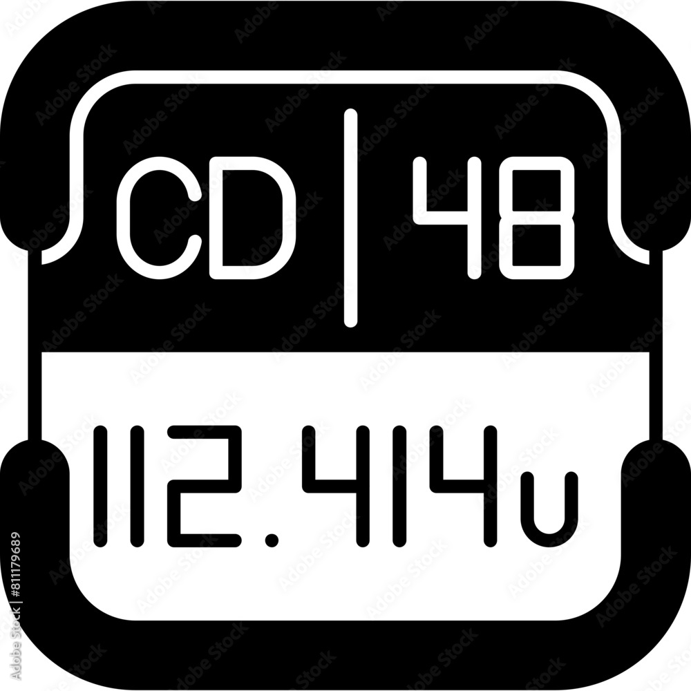 Cadmium Periodic Table Element Icon Cadmium Periodic Table Element Icon
