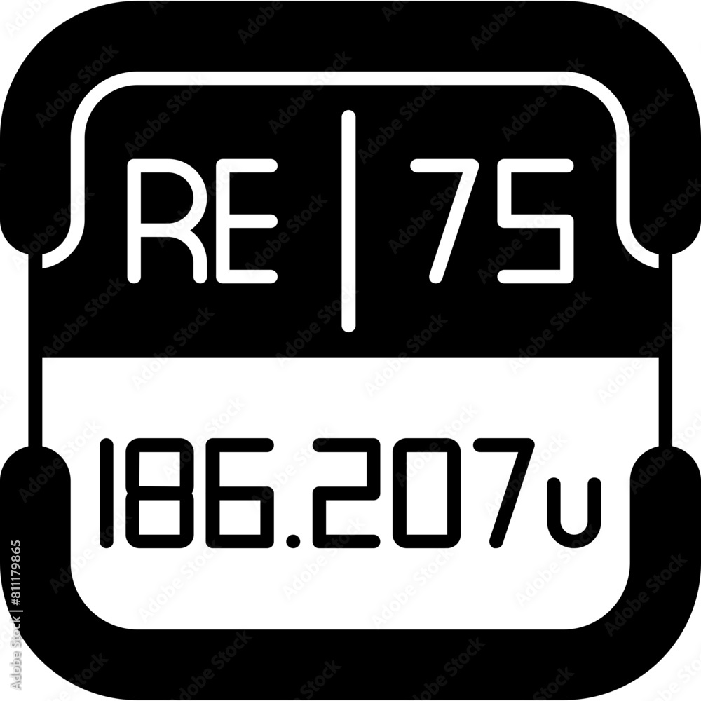 Rhenium Periodic Table Element Icon Rhenium Periodic Table Element Icon